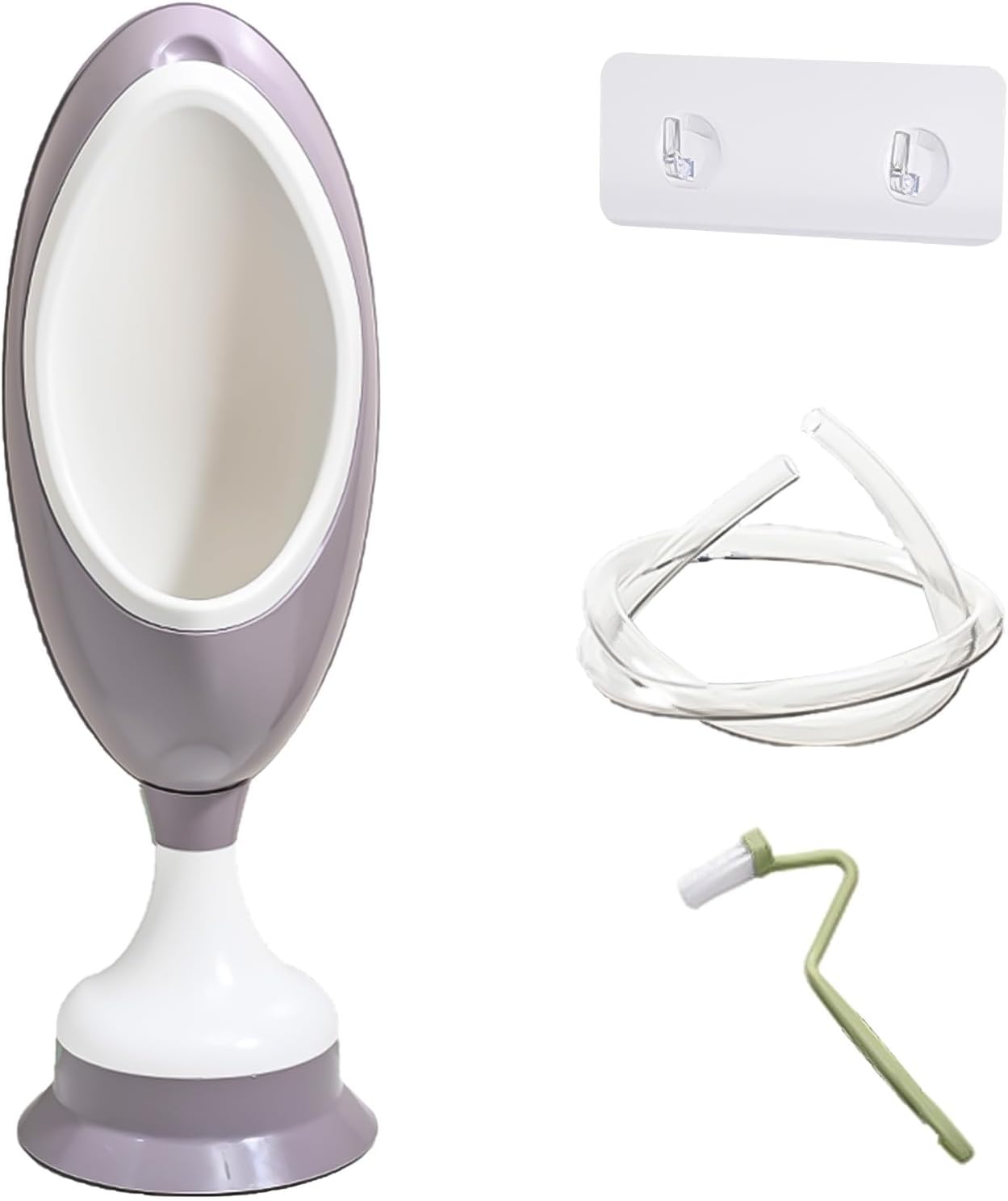 Plastic Urinal, Urinals for Men Hanging with Hose, Adjustable, Suitable Home, Apartment, Bathroom, Outdoor Portable Use(Purple)