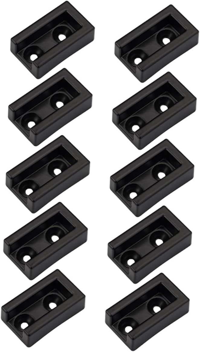 Uonlytech 10pcs Aluminum Alloy Closet Rod Brackets Wardrobe Pole Supports Anti-Rust Clothes Hanging Rod Seats for Secure Mounting in Wardrobes and Closets