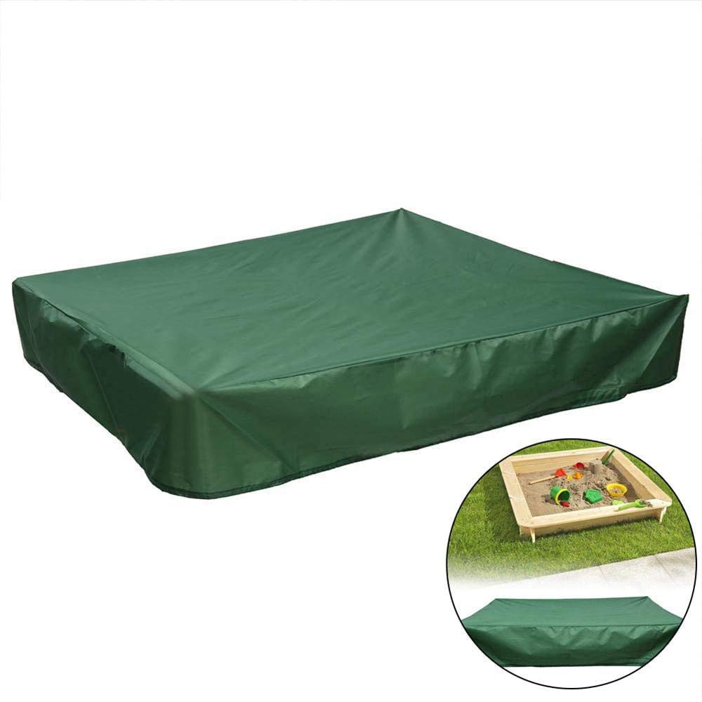 Cover, Dustproof Cover with Drawstring, Waterproof Sandpit Pool Cover, Green, 120 x 120cm