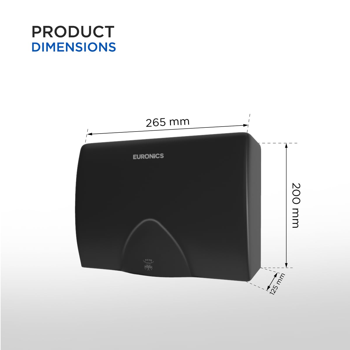 Euronics Automatic Hand Dryer for Washrooms & Office | Black ABS Plastic Commercial Hand Dryer | Fast & Efficient Hand Drying | Wall Mounted, Energy Efficient | BIS & ISI Certified | BEH04 — Amazon image 5