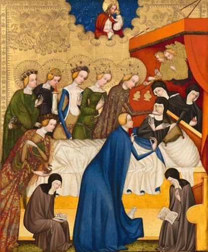 La mort de sainte Claire impression sur toile 60x90cm nordique pour la chambre