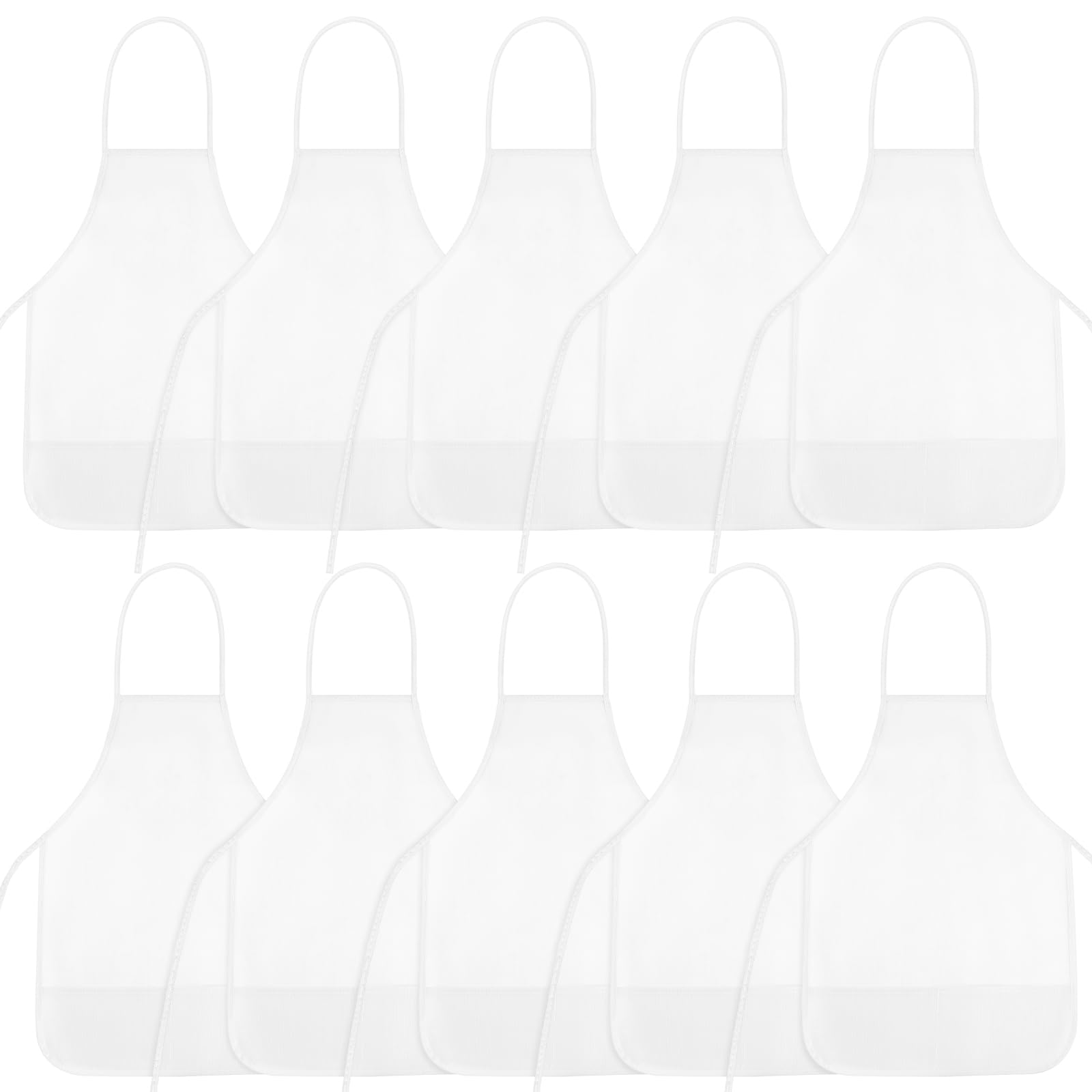 NACHLYNN 10/20/30 Pcs Kids Painting Apron Kid Art Aprons Toddler Paint Apron Smock with 2 Pockets for Cooking Painting Craft