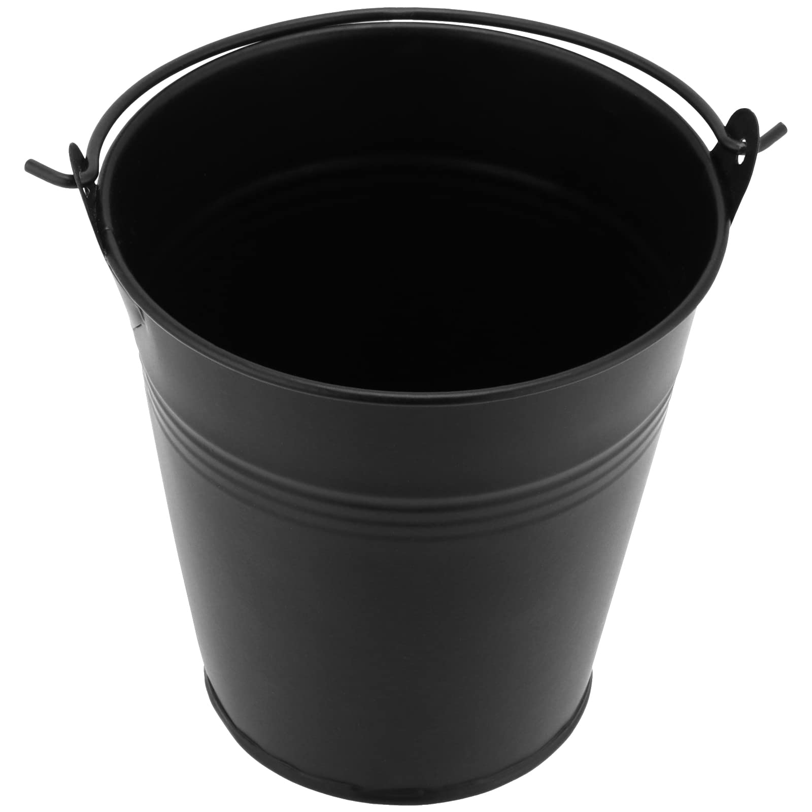 12 piezas de 10 cm, pequeños cubos de metal negro, mini cubos de zinc con asa para flores, pequeños cubos decorativos de metal de zinc para dulces, fiesta y decoración de boda