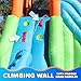 Sportspower Twin Peaks Splash and Slide with Water Cannons and Climbing Wall with Blower, Medium