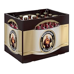 Franziskaner Hefe-Weissbier Dunkel Flaschenbier, MEHRWEG (20 x 0.5 l) im Kasten, Dunkles Weissbier / Weizen Bier aus München