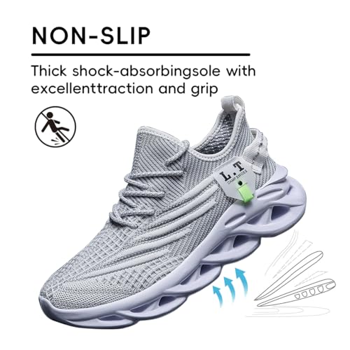 FUJEAK Mens Running Shoes Casual Slip On Tennis Walking Workout Hiking Athletic Gym Sneakers Non Slip Work Jogging Cushion Light Comfort Multi-Sport Versatile Shoes4