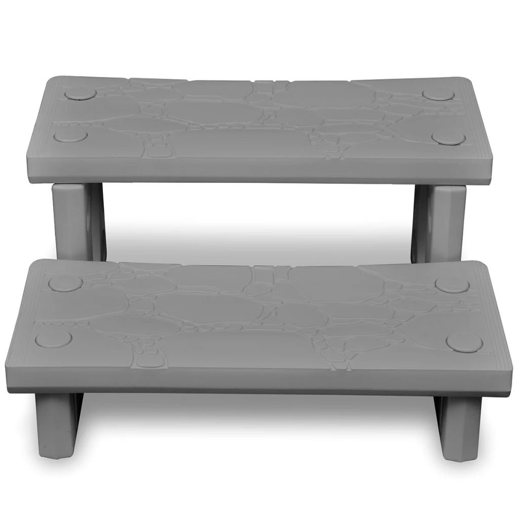Kstyhome Marches-spas Gris Escaliers 2 Marches pour Spa Escaliers Portable