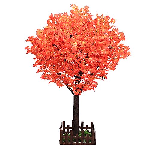Japanese Maple Tree Artificial Plant for Indoor Outdoor Office Party Restaurant Mall with Base Fence (4ft T) Japanese Maple Tree Artificial Plant for Indoor Outdoor Office Party Restaurant Mall with Base Fence (4ft T)