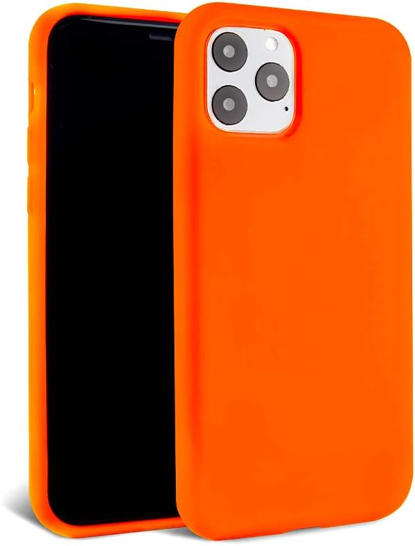 FELONY CASE – iPhone 12 Pro Max Case – Neon Orange Silicone Phone Cover | Wireless Charging Compatible, 360° Shockproof Protective Case for Apple iPhone 12 Pro Max