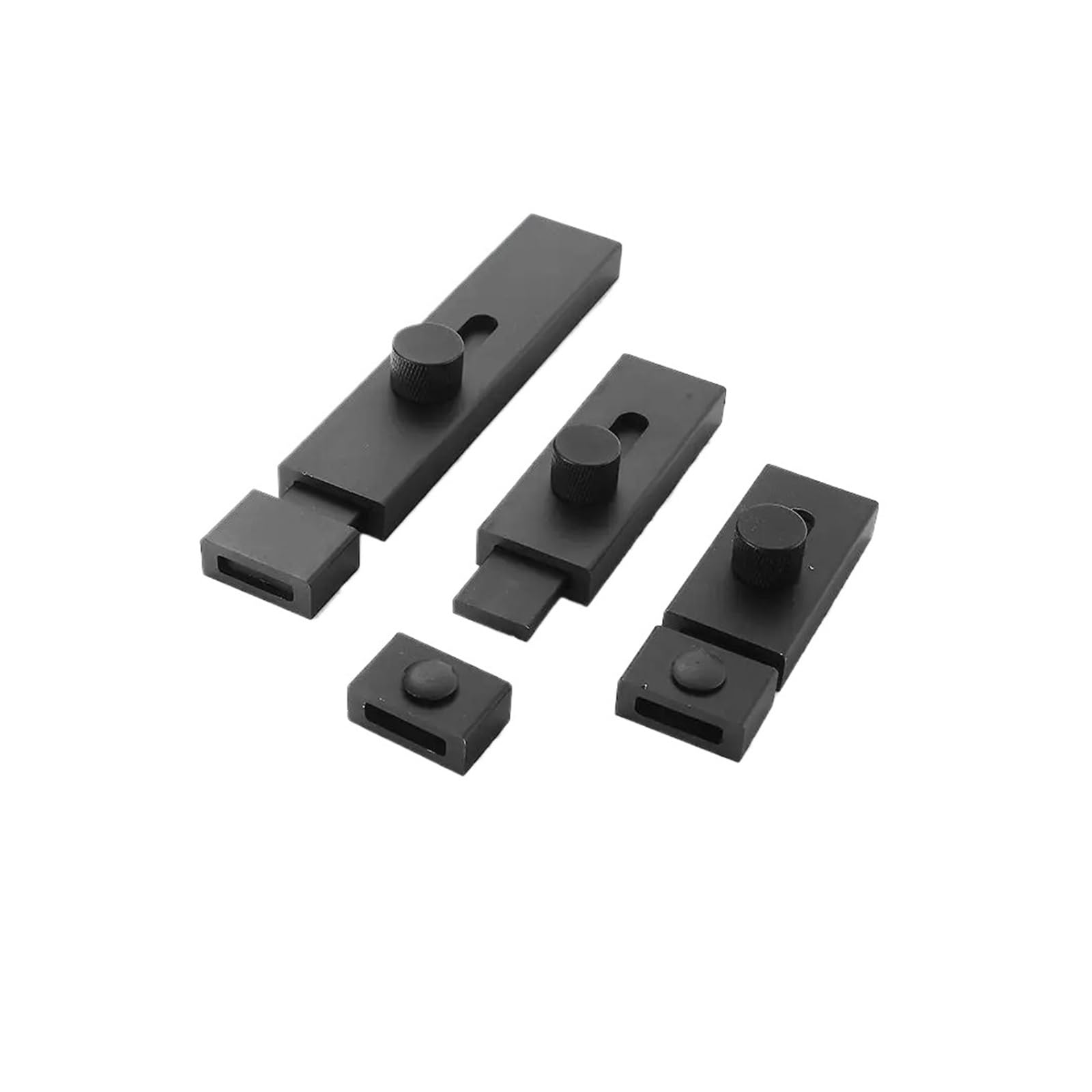 Kreativer Türschloss-Schutzriegel, Diebstahlsicherung, Haspe, Schiebescheune, Haushalt, Verdickung(Black,3 inch)