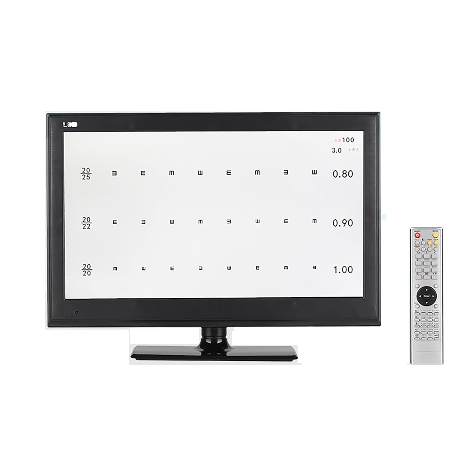 Elektronische Sehtafel, CLCD Elektronische optische Sehtafeln, Computer-Sehtafel, Mehrere visuelle Ziele, 1-6 m Messabstand einstellbar, für Krankenhaus, Optikergeschäft