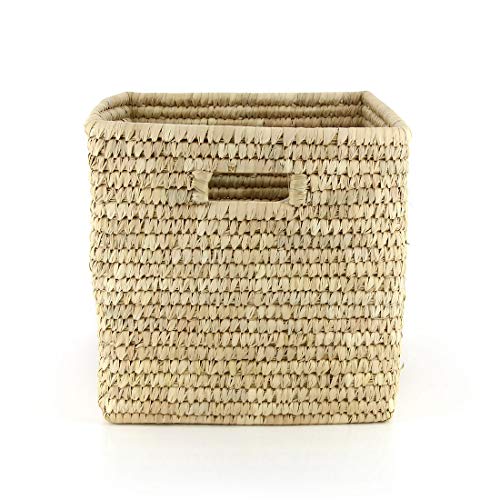 Panier d'étagère cube carré de 32 cm durable et écoresponsable issu du commerce équitable - 3