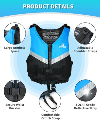 Image of Owntop Swim Jacket Kids Adults | Super-Thin & Lightweight | Comfortable Crotch Strap | Easy-to-spot Colors | Swimming Training, Kayak, Boating