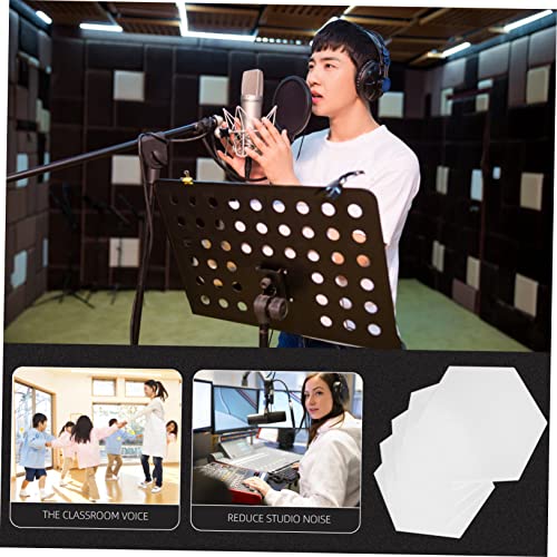 5 piezas Paneles acústicos de fibra de poliéster autoadhesivos para tratamiento acústico, aislamiento y reducción de ruido para hogar, oficina, KTV y estudios de grabación miniatura 7