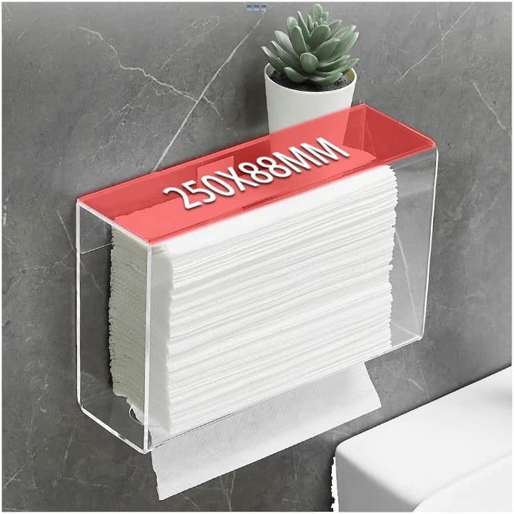 Porta Asciugamani In Plexiglass Trasparente Per Montaggio A Parete &ndash; 10x5x5 Pollici