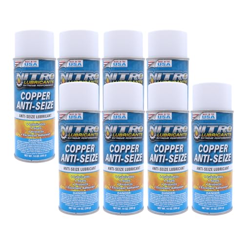 Nitro Lubricants High-Temp Copper Anti-Seize Spray Lubricant 14 oz (8-Pk)