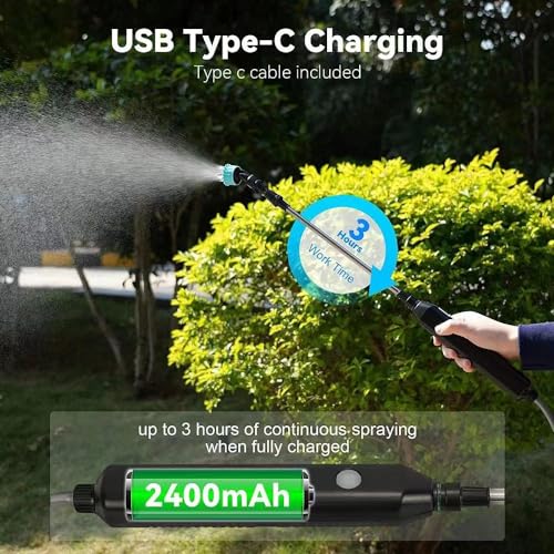 Pulvérisateur de jardin rechargeable USB polyvalent et facile à utiliser - 5