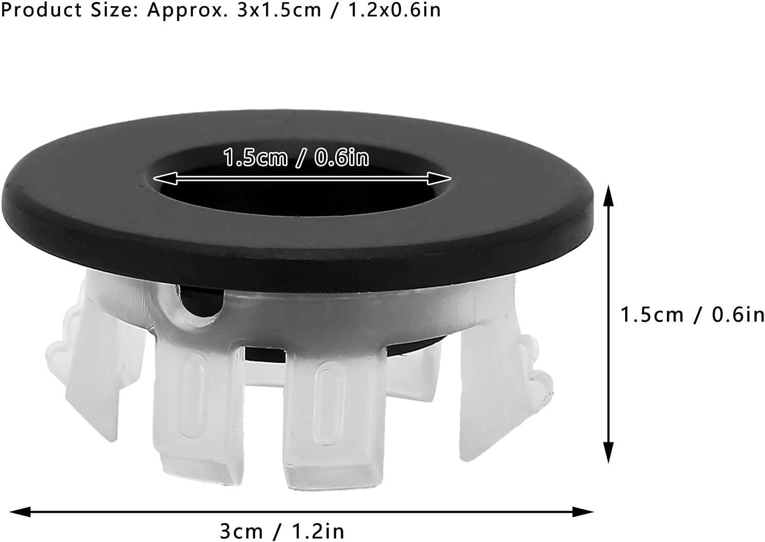 Tissting Sink Overflow Ring Brass Round Overflow Cover Insert in Hole