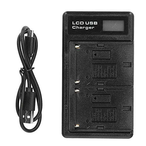 MTLAVISHY Pantalla LCD Pantalla Batería de Litio Cargador de Doble Carga Fuente rápida y Conveniente Múltiples Fuentes de energía Cargando por baterías de la cámara Material ABS