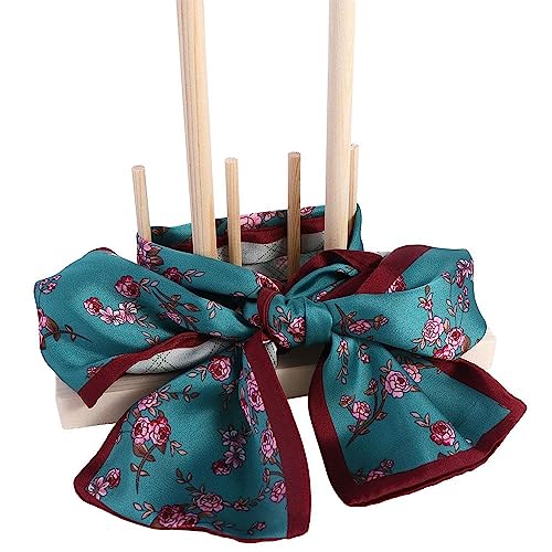 Bow Maker 1Set 5 in 1 Multipurpose Wooden Bowknot Maker Satin Wreath Gift Packing Bowing Making Tool DIY Ribbon Crafts Bowknot Christmas Decor - Thumbnail 4