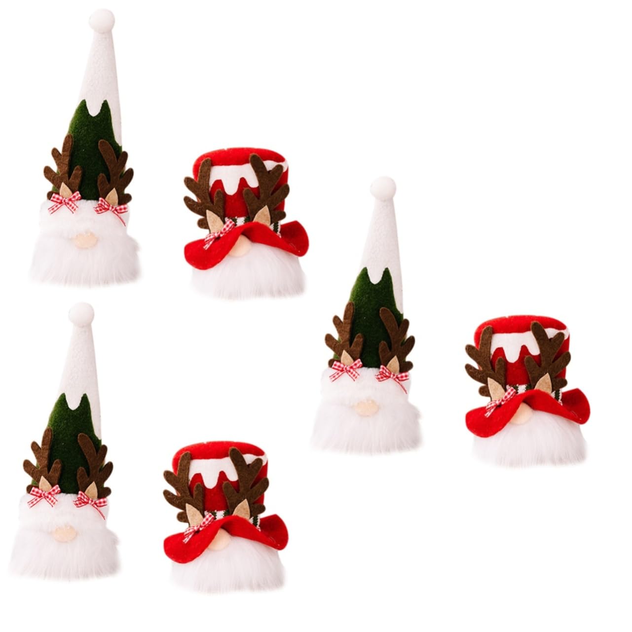 IMIKEYA 6 Stk Weihnachtsdekorationen Weihnachten Plüschzwerge Weihnachtsbaum Hängender Gnom Weihnachtszwergpuppe Christbaumschmuck Beleuchtete Zwerge Weihnachten Aufleuchten Colorful Stoff