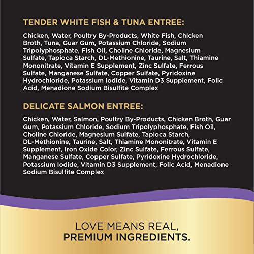 Sheba Perfect Portions Paté Wet Cat Food Trays (24 Count, 48 Servings), Delicate Salmon And Tender Whitefish & Tuna Entrée, Easy Peel Twin-Pack Trays #TOP4