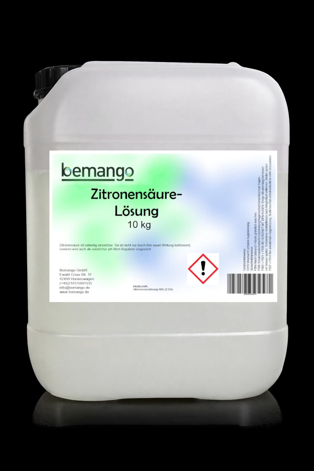 Zitronensäure Entkalker 50% flüssig (E330), 2x10 kg