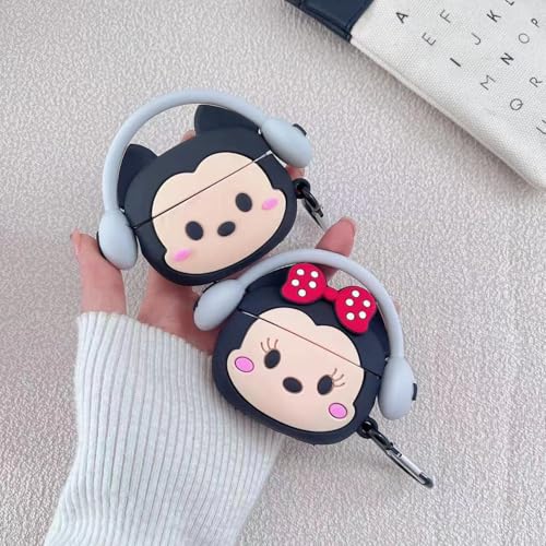 Image of SE HUB Airpods Pro 2 Case Cover Keychain for 2Nd Generation Design Shock Proof 360-degree Protection Case Cover Soft Skin Silicone Compatible 3D Design Headphones Case (Instagram)- Minnie