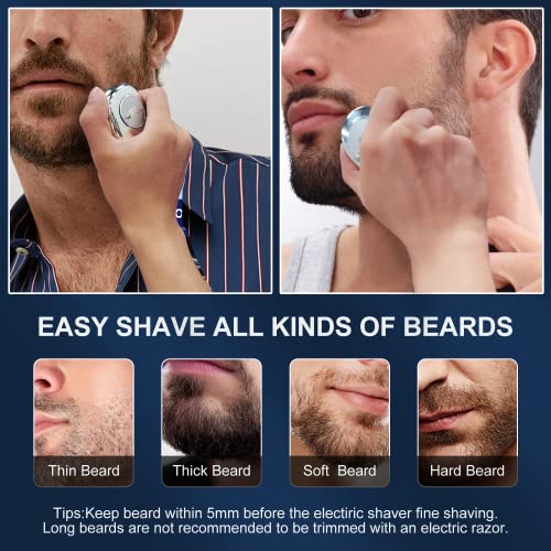 Mini Shaver,Electric Razor For Men With Lcd Display,Portable Pocket Size Beard Trimmer,Cordless Rechargeable Rotary Shavers,Usb Wet And Dry Beard Grooming Kit Suitable For Home And Travel,Gift For Men #TOP2
