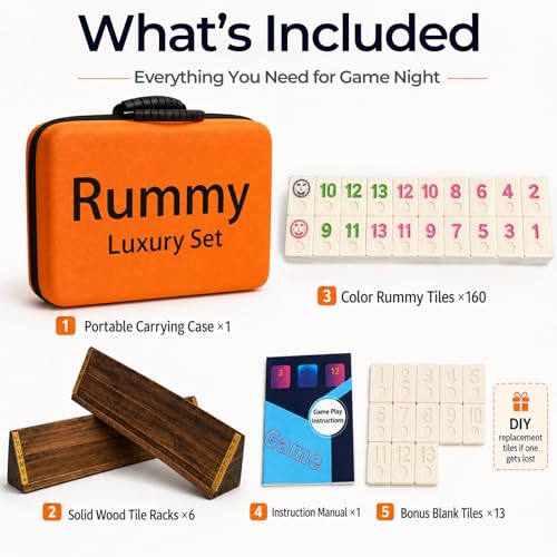 HOROW Rummy Cube Juego de Mesa 6 Jugadores Edición miniatura 4