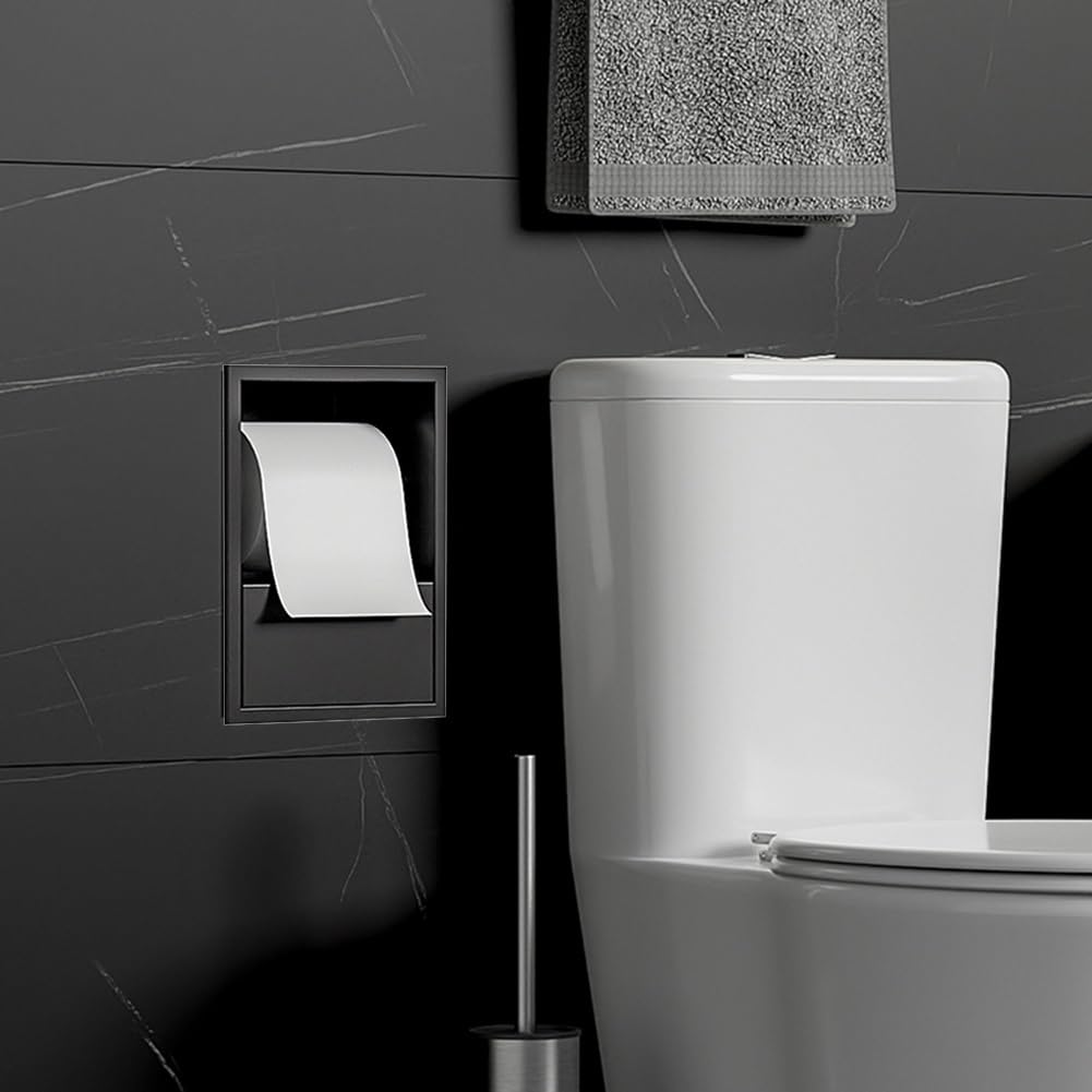 Nicchia doccia in acciaio inox con porta rimovibile, mensola da bagno incorporata per ambienti umidi, soluzione leggera per riporre i servizi igienici