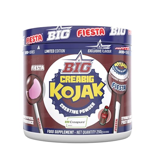 BIG - Creatina Creapure ® - Creatina Monohidratada Creapure en Polvo, Rendimiento Físico y Recuperación - Materia Prima Premium - Monohidrato de Creatina de Rápida Absorción, Vegana (250g, Cola)