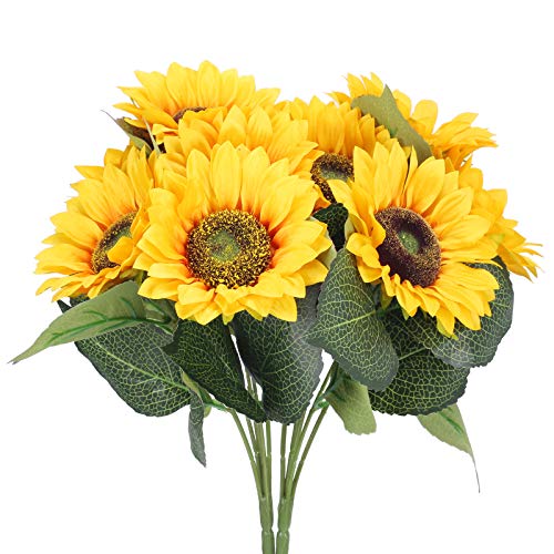 DWANCE 2pz Girasole Artificiale Fiore Decorazione