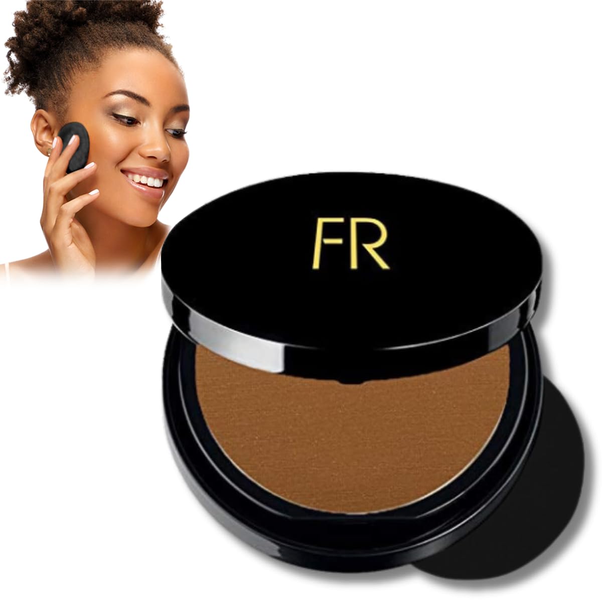 Bronzer by Flori Roberts, Sheer Finish Bronzing Powder Makeup for Women of Color or Deeper Skin Tones, Contours and Highlights for Sun Kissed Glow