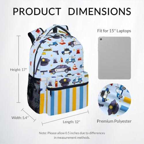 Boys Backpack - School Bookbag - Backpack for Kids - Car Back Pack for Boys 6-8, 17 Inch Toddlers Schoolbag3