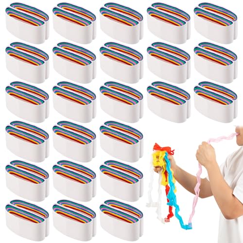 LBSXQGS 24Pcs Magic Mouth Coils Paper, Colorful Mouth Coils Vomit Paper, Clown Accessories Paper for Magic Show Party Performances
