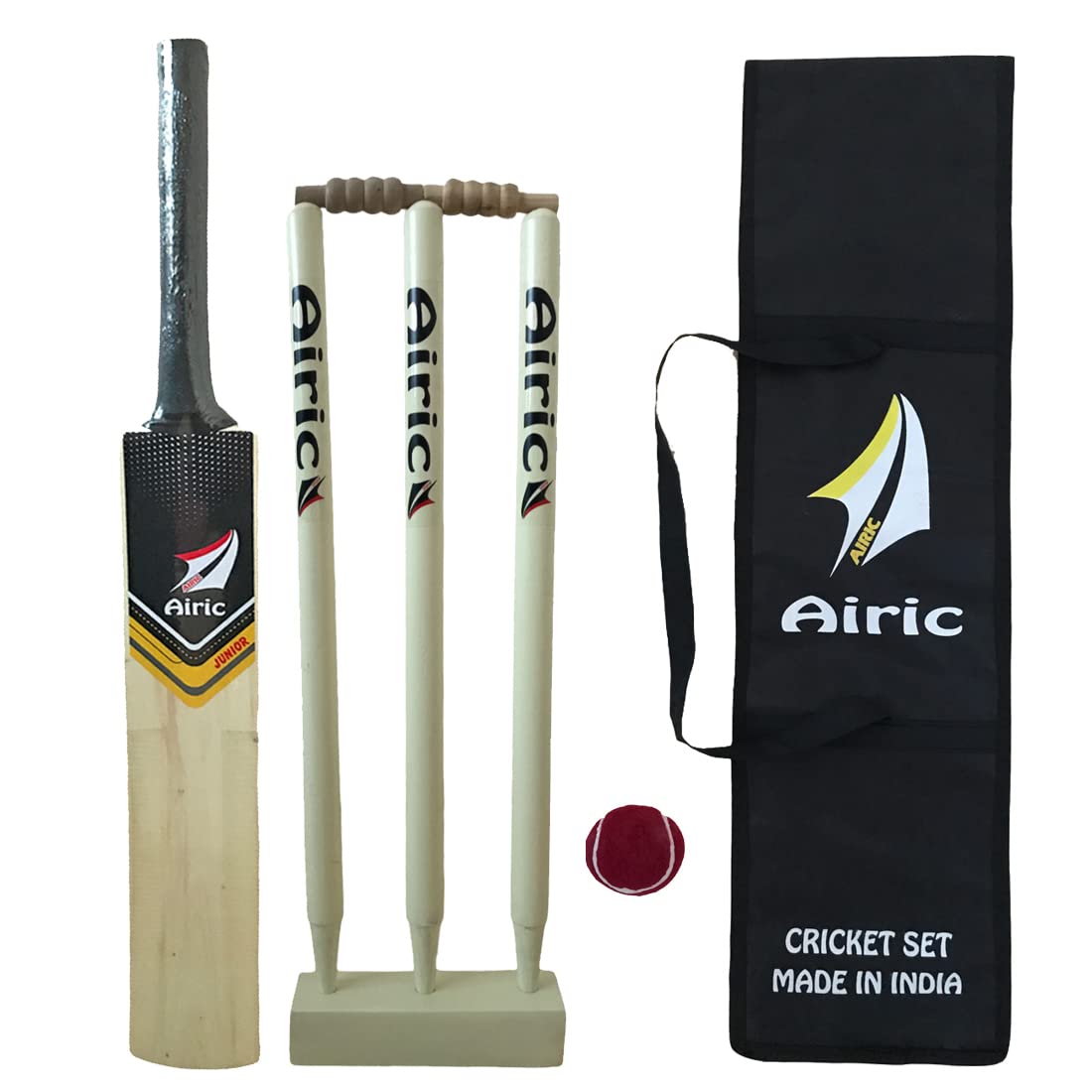 Airic Kashmiri Popular Willow Cricket Bat with Ball, Wickets and Bag Cricket Kit (Size 1 (4 to 5 Yrs)) (B0B3RLXPJJ) Amazon Price History, Amazon Price Tracker
