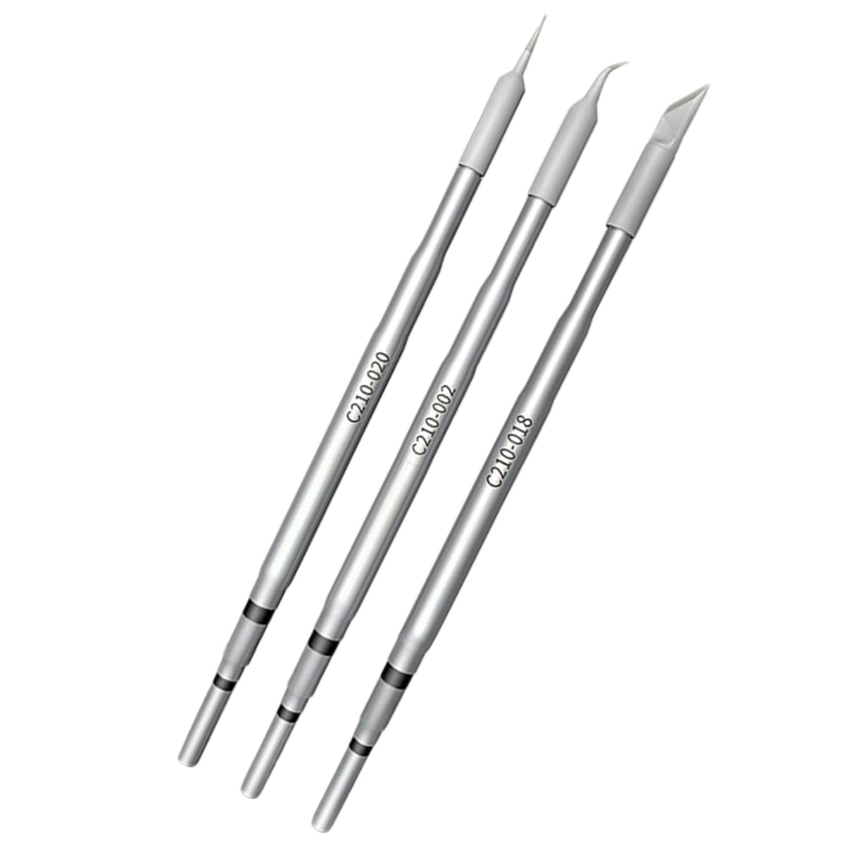 UDSKNV[KSL Soldering Iron Tip Set(3pcs) 2S Rapid Heating C210-020-018-002 Compatible Soldering Iron Tool