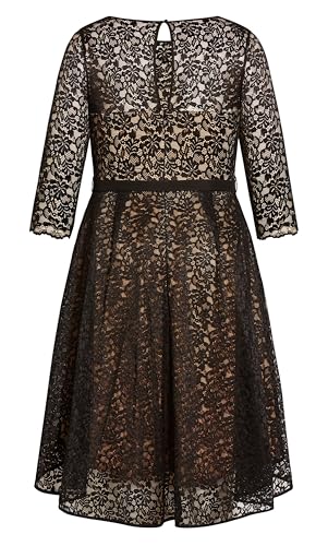 Image of City Chic Women's Plus Size Cocktail Dress - Lace Lover