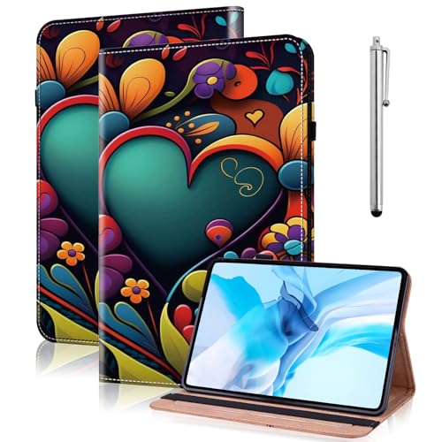 TUOLISG Case for Samsung Galaxy Tab S11 Ultra 2025/S10 Ultra 2024/S9 Ultra 2023/S8 Ultra 2022 14.6 PU Leather Flip Cover with Stand Functional Card Slot & Elasticized Closure Watercolor