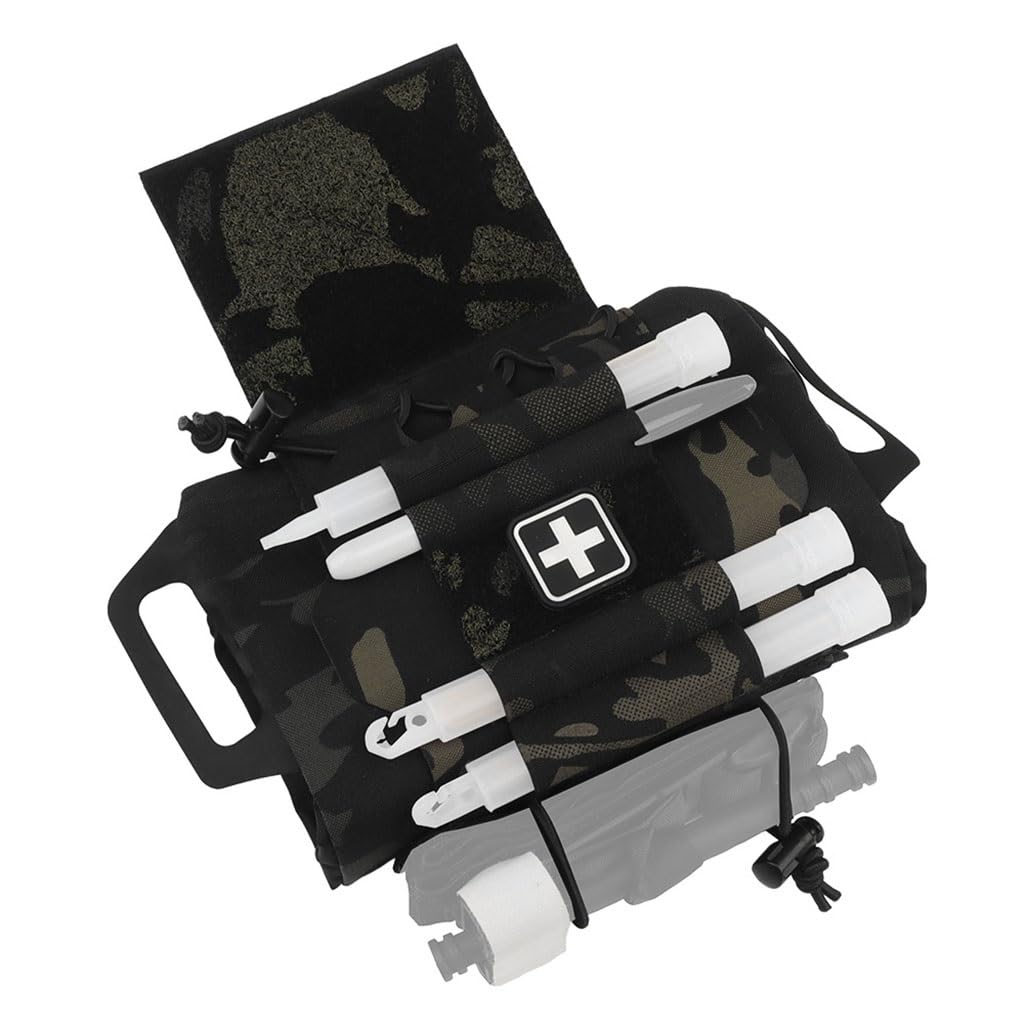 Molle Sistema A Due Pezzi IFAK Marsupio Kit Di Primo Soccorso Confezione, Tattico Medico Supporto Per Forniture Portarotolo Maniglia Per Sport All'aperto Caccia, Caccia