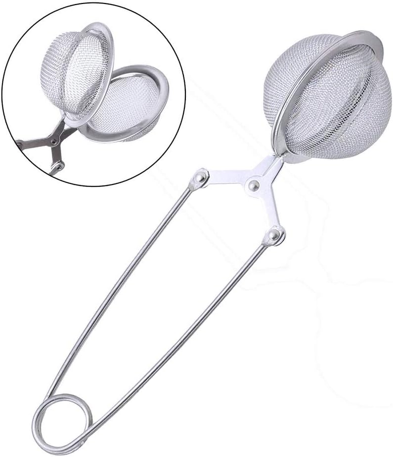 Snap Ball Tea Strainer, 3 Pack Stainless Steel Tea Strainer with Handle Tea Infusers for Loose Leaf Tea Fine Mesh Tea Balls Filter with Tea Spoon