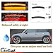 GSOWO 4 PCS Amber/Red Front Rear LED Side Marker Lights Assembly Replacement for BMW Mini Cooper R50 R53 02-06 R52 Covertible 04-08, Smoked Lens Front Rear Bumper Marker Lamps Reflectors, Accessories