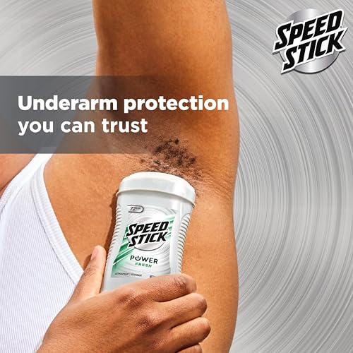 Image of Speed Stick Power Antiperspirant Deodorant for Men, 72 HR Sweat & Odor Protection, Fresh Scent, 3.0 oz Stick (24 Pack)