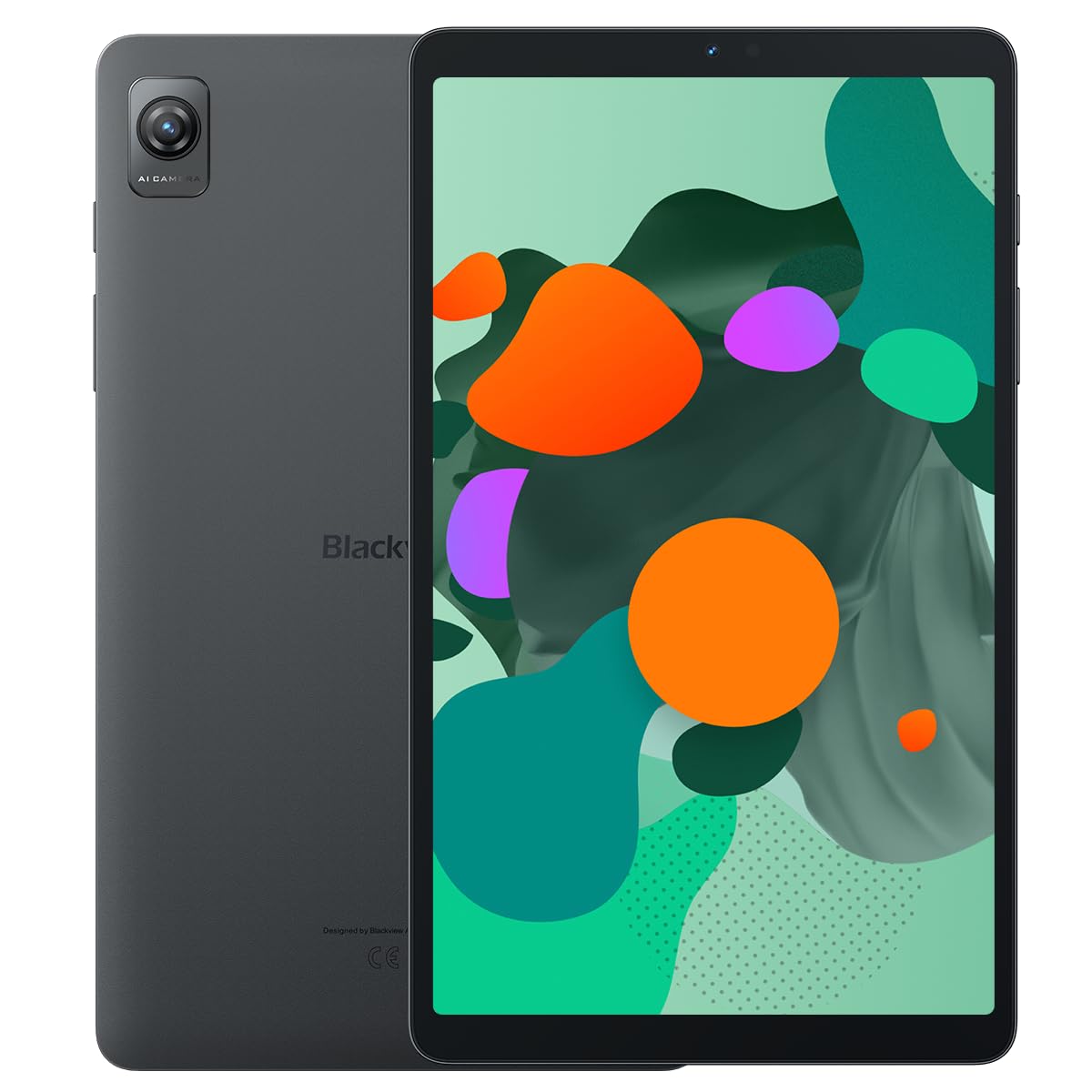 Blackview Tab 60 - Tablet sottile e leggero con touch screen - Display da 8,68" - 4 GB RAM + 128 GB ROM - Unisoc T606-5 MP + fotocamere da 8 MP - Batteria da 6050 mAh - Grigio