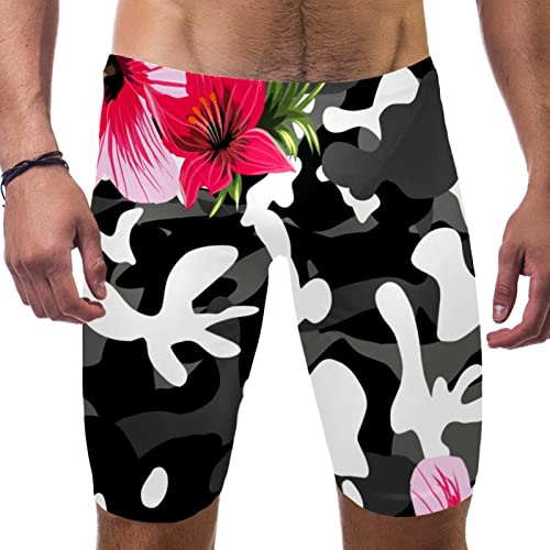 Bañadores de natación para hombres trajes de baño atléticos flores camuflaje