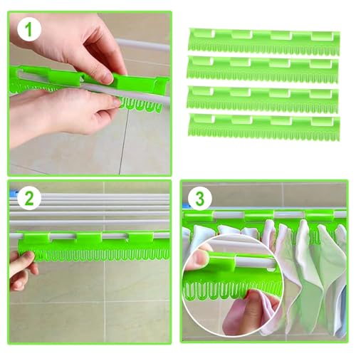 QZKJQDD 4 Stück Sockenhalter Wäscheständer, Sockentrockner Für Wäscheständer, Sockenhalter, Sockenklammern für Waschmaschine und Trockner, Sockentrockner zum Aufhängen von Socken (Grün)