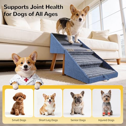 Image of Dog Stairs for Small Dogs, 2-in-1 Pet Steps & Ottoman