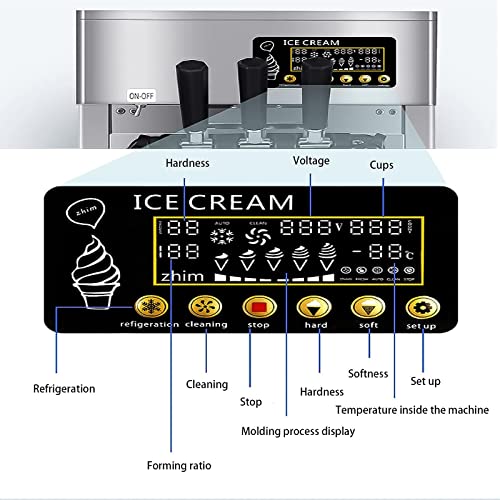 Gewerbliche 1200-W-Eismaschine, Slush-Getränkemaschine, dreifarbige Eismaschine, ideal für Eissaft, Tee und Kaffee, 18 l… – Bild 5
