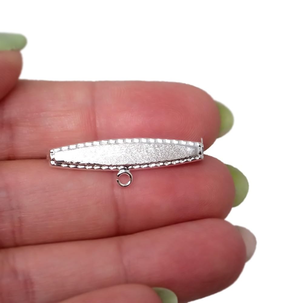Alfiler Plata Ley 925m broche bebé 3cm forma ovalada